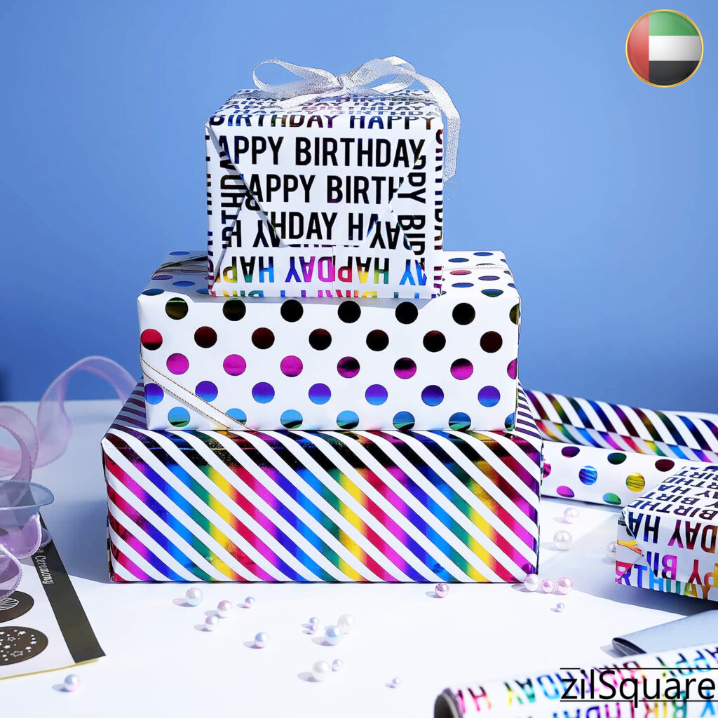 wrap rolls, gift wrapping paper